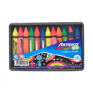 CRAYÓN ARTESCO REDONDO JUMBO X12 ESTUCHE NEÓN