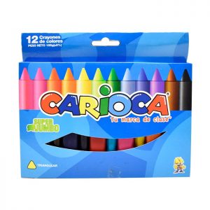 CRAYÓN CARIOCA TRIANGULAR SUPER JUMBO X12