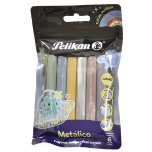 CRAYÓN PELIKAN TRIANGULAR X6 METÁLICO