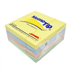 NOTITAS JANEL MEMO TIP 3X3 CUBO PASTEL