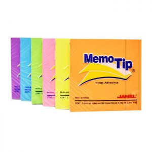 NOTITAS JANEL MEMO TIP 3X3 NEÓN V/C