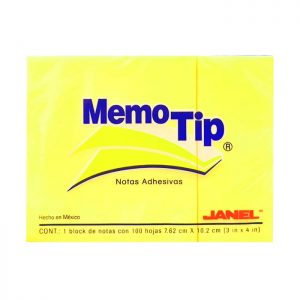 NOTITAS JANEL MEMO TIP 3X4 AMARILLO