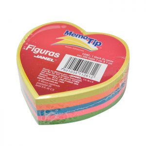 NOTITAS JANEL MEMO TIP CORAZÓN X250