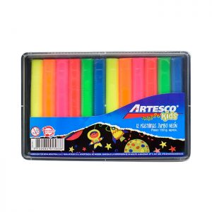 PLASTILINA ARTESCO X12 ESTUCHE NEÓN