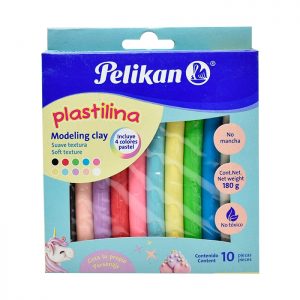 PLASTILINA PELIKAN JUMBO X10 PASTEL