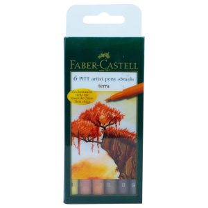 MARC P/PINCEL FABER PITT SET X6 TIERRA